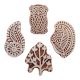 Set of 4 Piece New Mix Wooden Printing Blocks