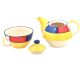 Yellow Colorful Design Ceramic Cup With Kettle Set