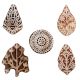Set of 5 Piece New Mix Wooden Printing Blocks