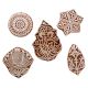 Set of 5 Piece New Mix Wooden Printing Blocks
