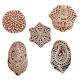 Set of 5 Piece New Mix Wooden Printing Blocks