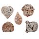 Set of 5 Piece New Mix Wooden Printing Blocks