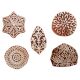 Set of 5 Piece New Mix Wooden Printing Blocks