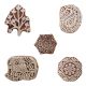Set of 5 Piece New Mix Wooden Printing Blocks