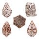 Set of 5 Piece New Mix Wooden Printing Blocks