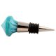 Turquoise Glass Top Wine Stopper
