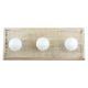 Milky Glass Top Wooden Hooks