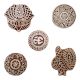 Set of 5 Piece New Mix Wooden Printing Blocks