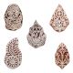 Set of 5 Piece New Mix Wooden Printing Blocks
