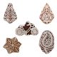 Set of 5 Piece New Mix Wooden Printing Blocks