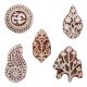 Set of 5 Piece New Mix Wooden Printing Blocks
