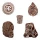 Set of 5 Piece New Mix Wooden Printing Blocks