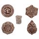 Set of 5 Piece New Mix Wooden Printing Blocks