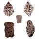 Set of 5 Piece New Mix Wooden Printing Blocks