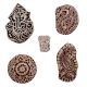 Set of 5 Piece New Mix Wooden Printing Blocks