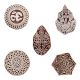 Set of 5 Piece New Mix Wooden Printing Blocks