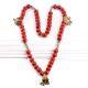 Red beads Necklace With brass Bead Necklace