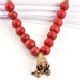 Red beads Necklace With brass Bead Necklace