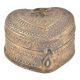 Vintage Brass Heart Shaped Trinket Box