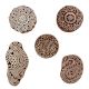 Set of 5 Piece New Mix Wooden Printing Blocks