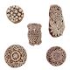 Set of 5 Piece New Mix Wooden Printing Blocks