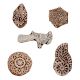 Set of 5 Piece New Mix Wooden Printing Blocks