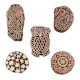 Set of 5 Piece New Mix Wooden Printing Blocks