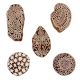 Set of 5 Piece New Mix Wooden Printing Blocks