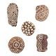Set of 5 Piece New Mix Wooden Printing Blocks