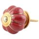 Cherry Golden Line Ceramic Melon Cabinet Knob