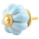 Turquoise Golden Line Medium Ceramic Melon Knob Online