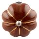 Dark Brown With Golden Line Ceramic Melon Wine Stopper