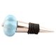 Turquoise Golden Line Medium Ceramic Melon Wine Stopper