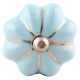 Turquoise Golden Line Medium Ceramic Melon Wine Stopper