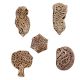 Set of 5 Piece New Mix Wooden Printing Blocks