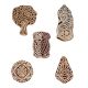Set of 5 Piece New Mix Wooden Printing Blocks