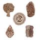 Set of 5 Piece New Mix Wooden Printing Blocks