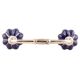 Navy Blue With Silver Line Medium Ceramic Bridge Handle