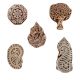 Set of 5 Piece New Mix Wooden Printing Blocks