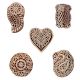 Set of 5 Piece New Mix Wooden Printing Blocks