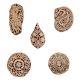 Set of 5 Piece New Mix Wooden Printing Blocks