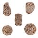 Set of 5 Piece New Mix Wooden Printing Blocks