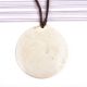 White Sea Shell Pendant Necklace With Black Cord