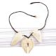 Contemporary Design Sea Shell Necklace With Black Cord