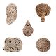 Set of 5 Piece New Mix Wooden Printing Blocks