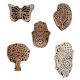 Set of 5 Piece New Mix Wooden Printing Blocks