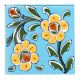 Turquoise Base Yellow Flower Ceramic Tiles