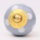 Grey Dotted Ceramic Cabinet Knobs Online