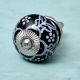 Black Ceramic Floral Drawer Knobs