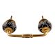 Black Floral Ceramic Bridge Handle